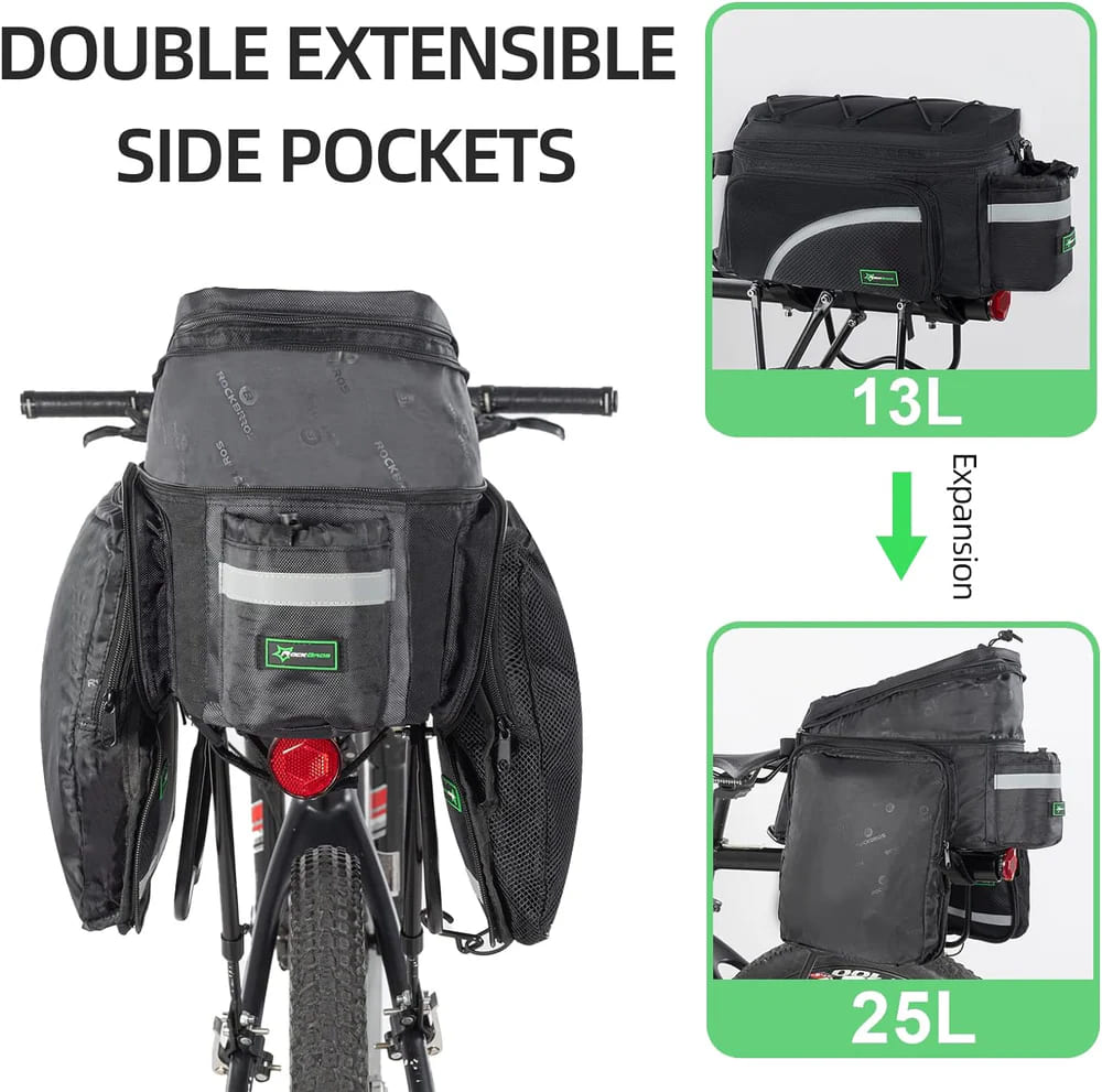 Large Capacity Durable Bike Trunk Bag 13L–25L