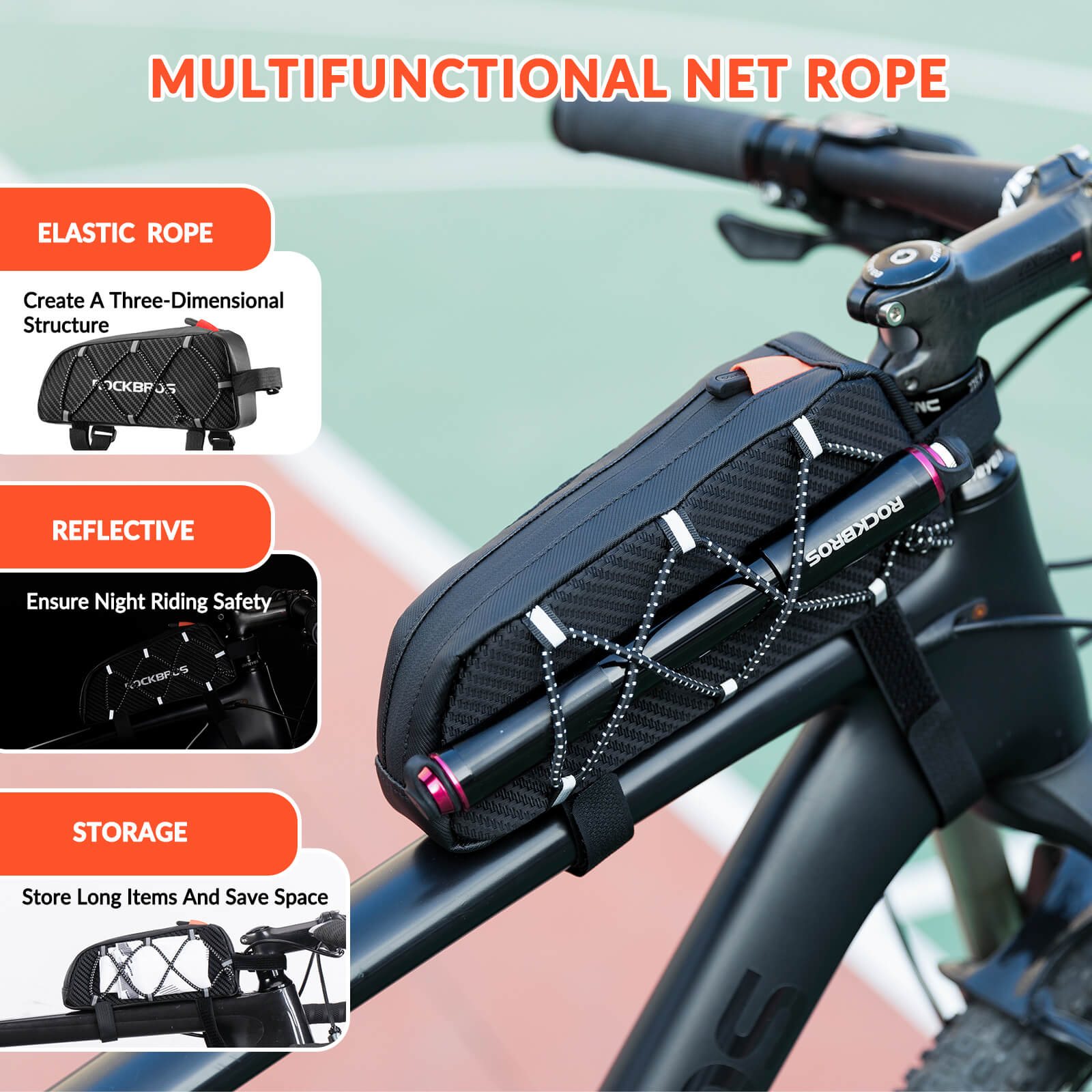 Top Tube Bike Bag with Side Drawstring - 1L