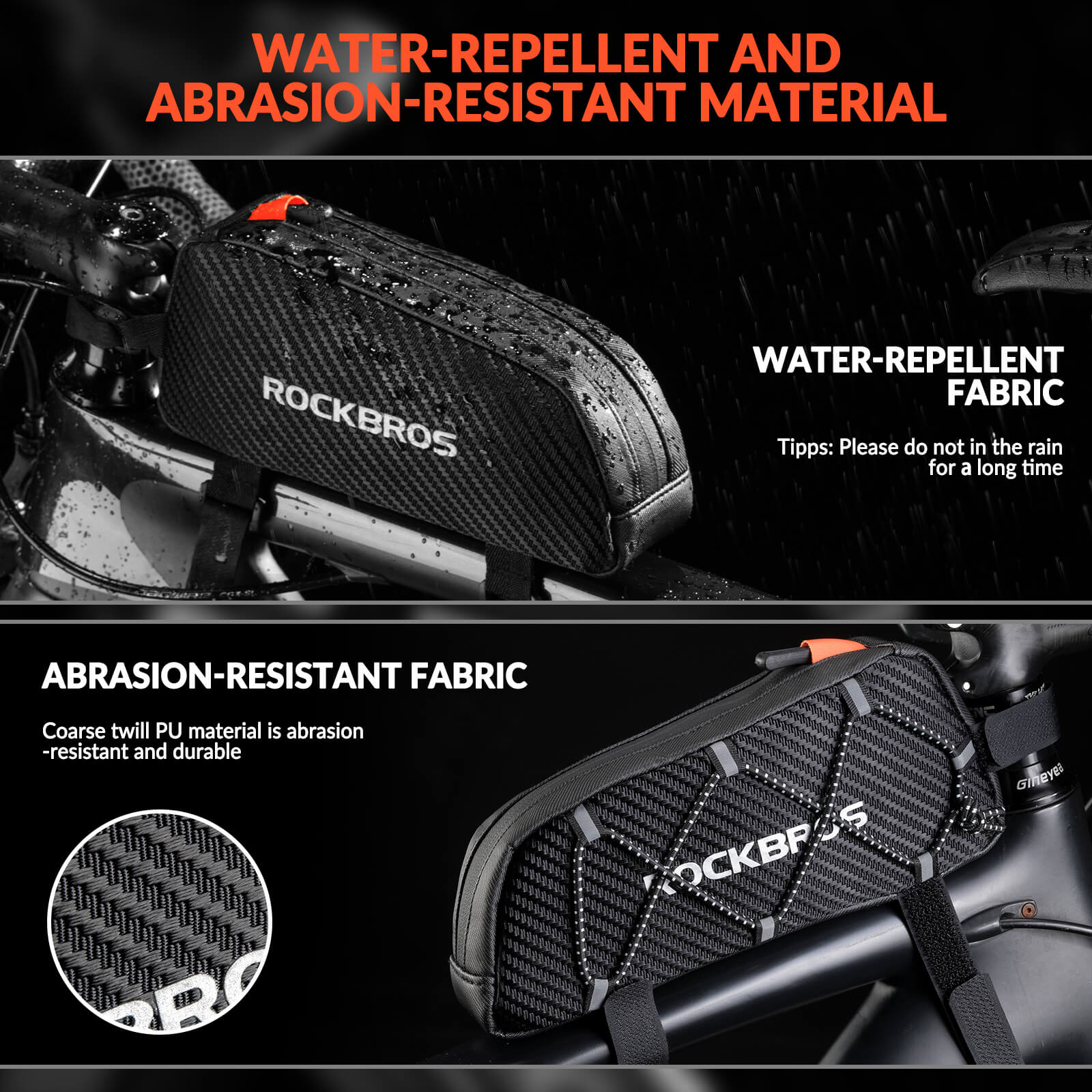 Top Tube Bike Bag with Side Drawstring - 1L