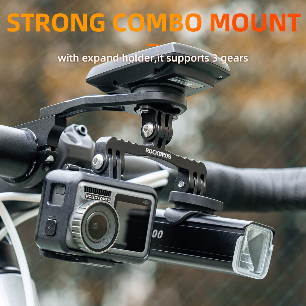 Adjustable Bike Computer Mount with Extendable Design