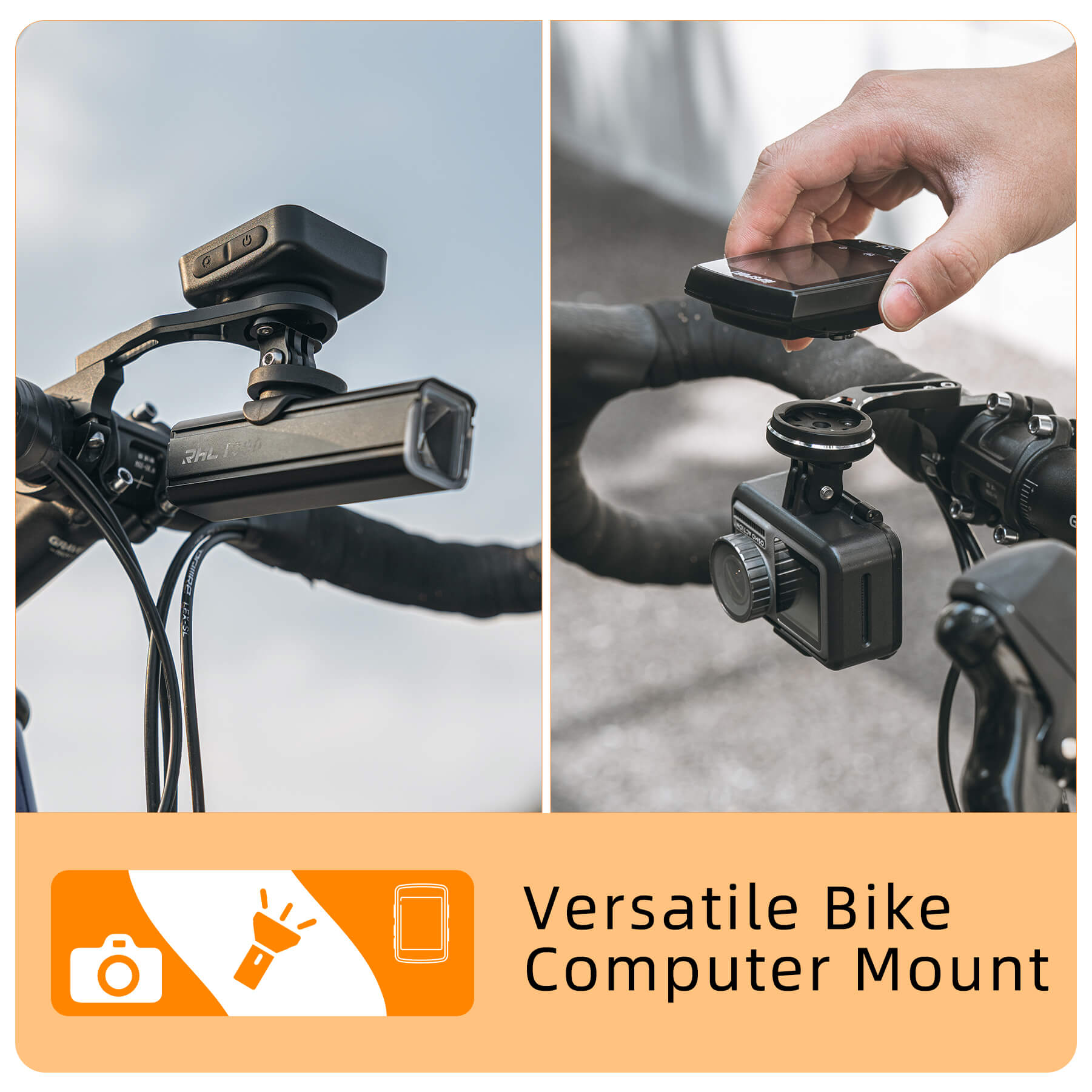 Adjustable Bike Computer Mount with Extendable Design
