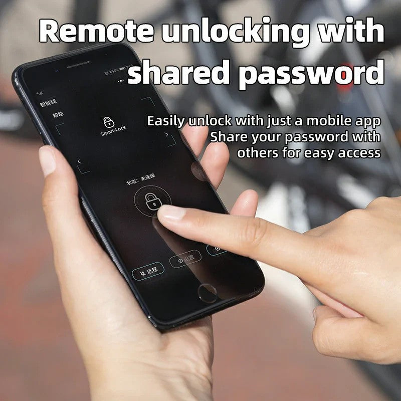 Foldable Smart Bike Lock with Fingerprint Unlock