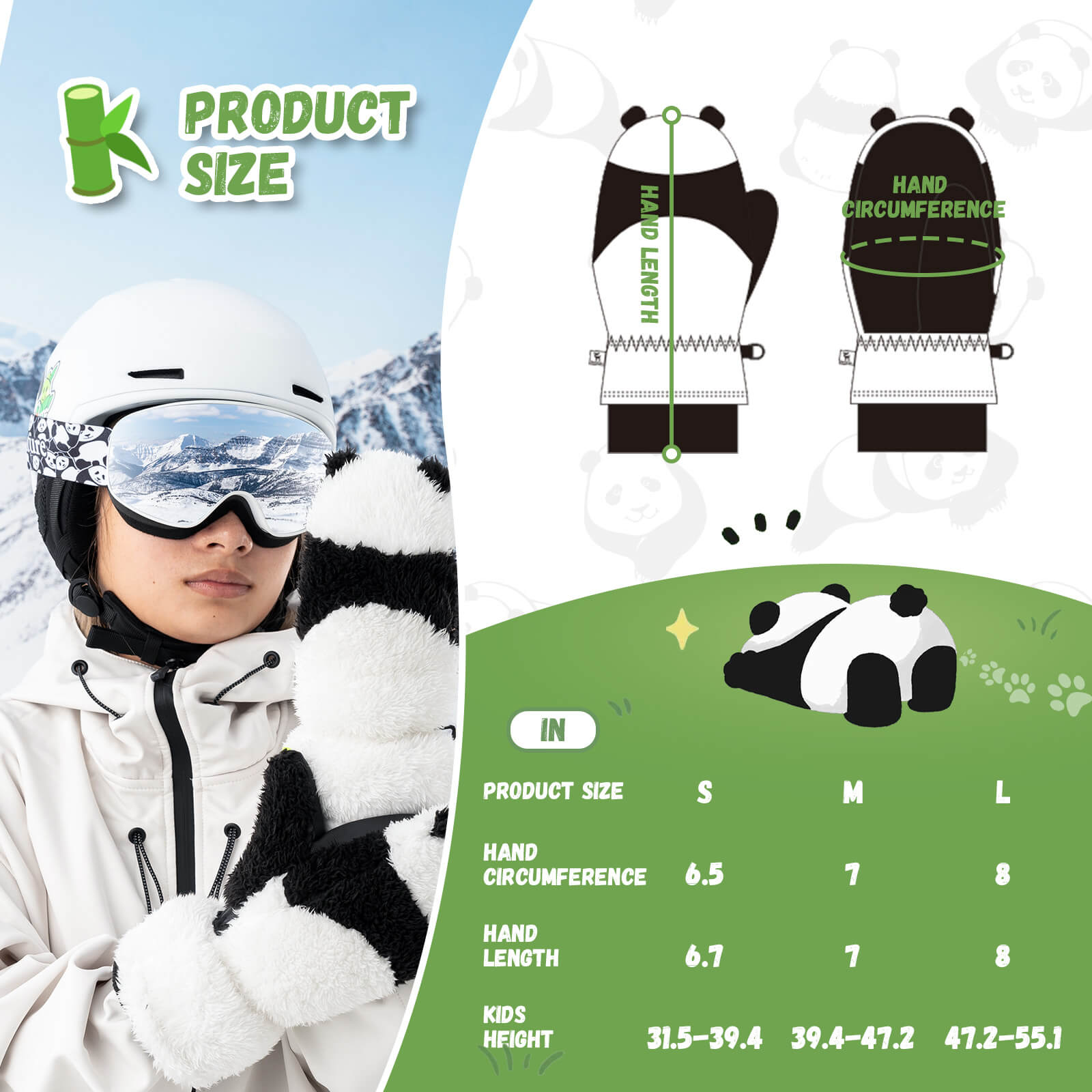 Panda Ski Gloves