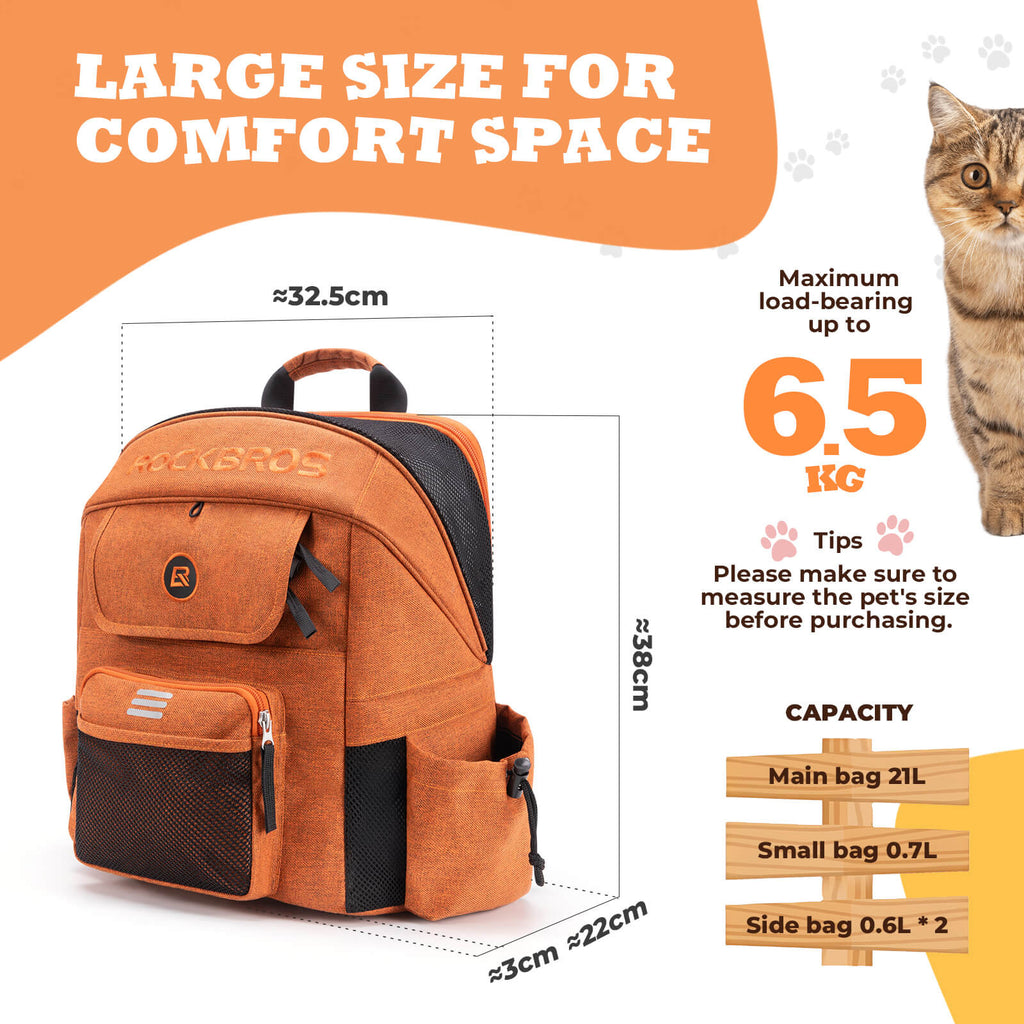 Foldable Pet Handlebar Bike Bag - 21L