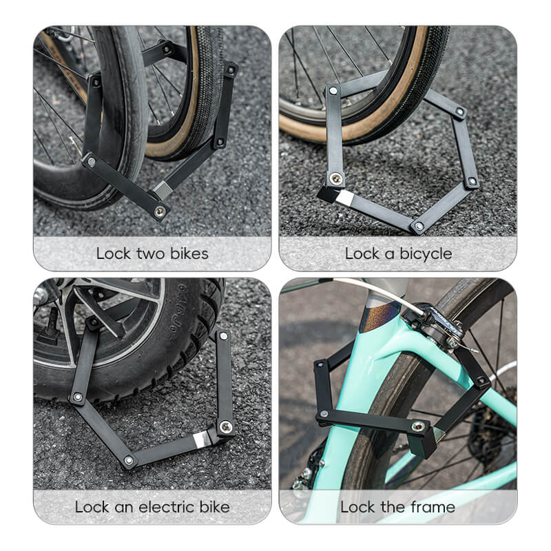 ROCKBROS Folding Bike Lock Key Type Anti-Theft Bicycle Lock