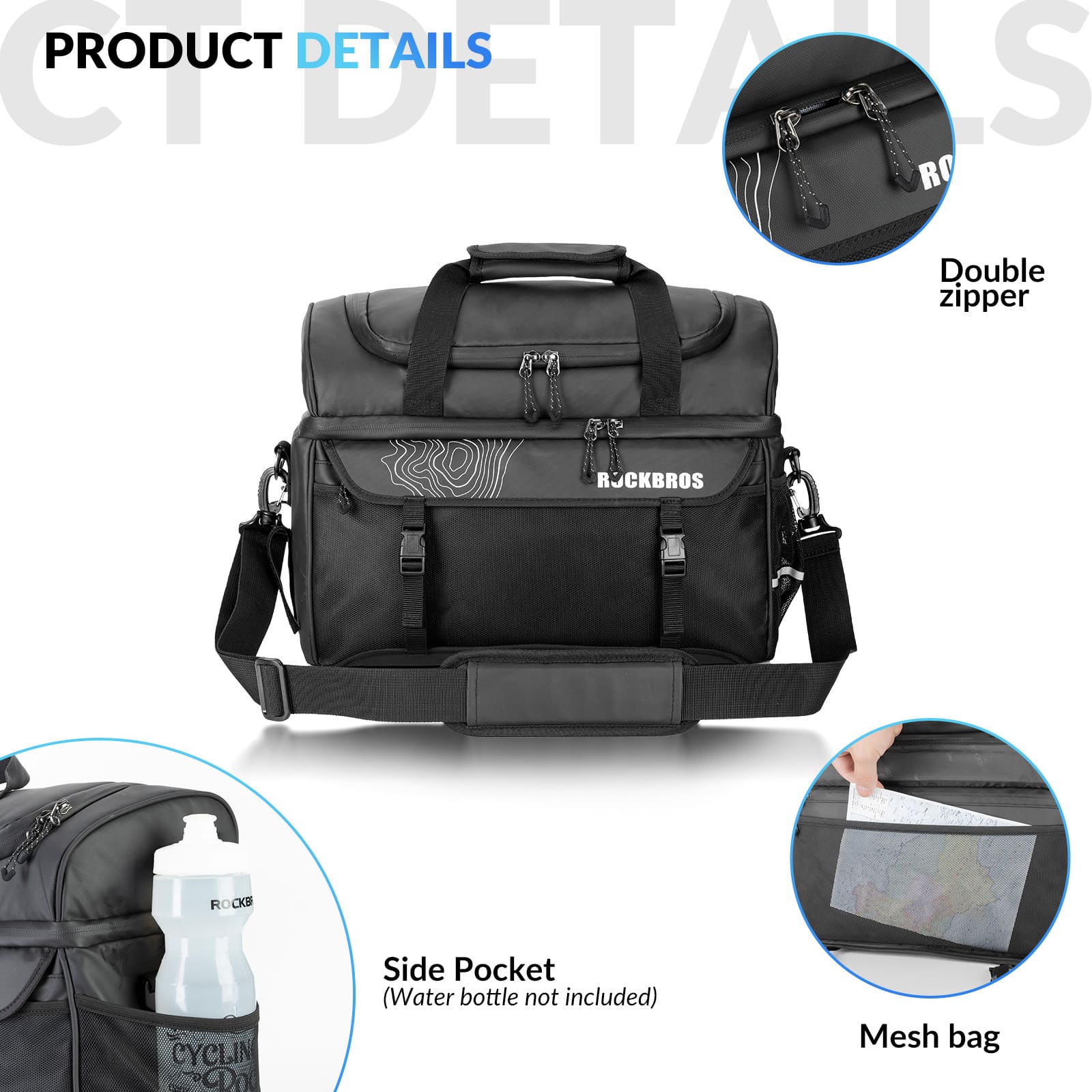 Insulated Bike Rear Rack Cooler Pannier – 11L