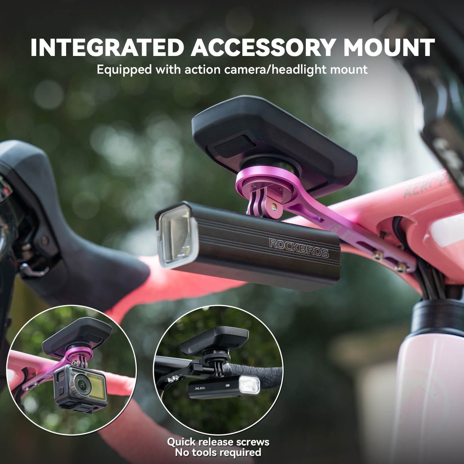 Integrated Handlebar Bike Computer Mount