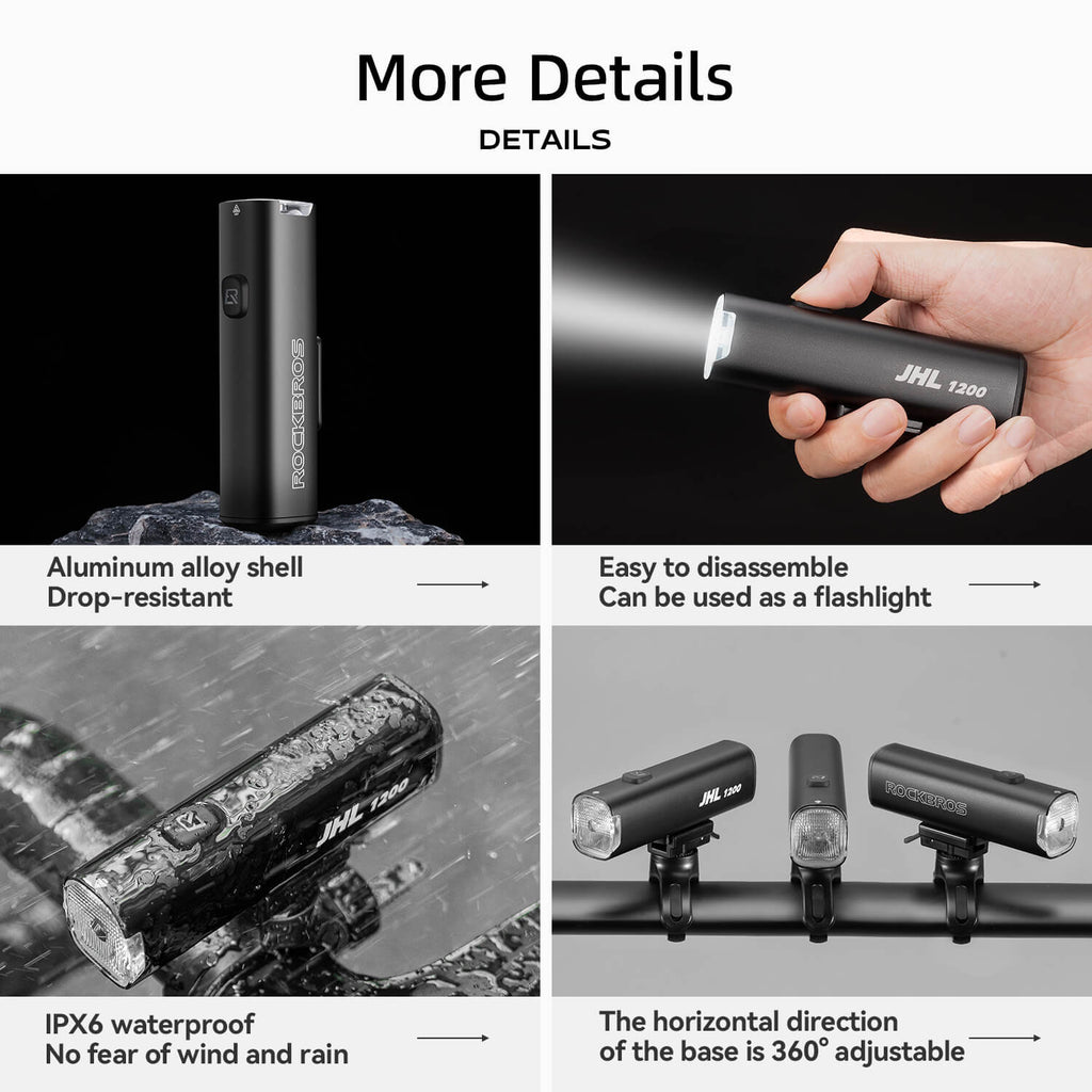 JHL 1200 Lumen Bike Front Light