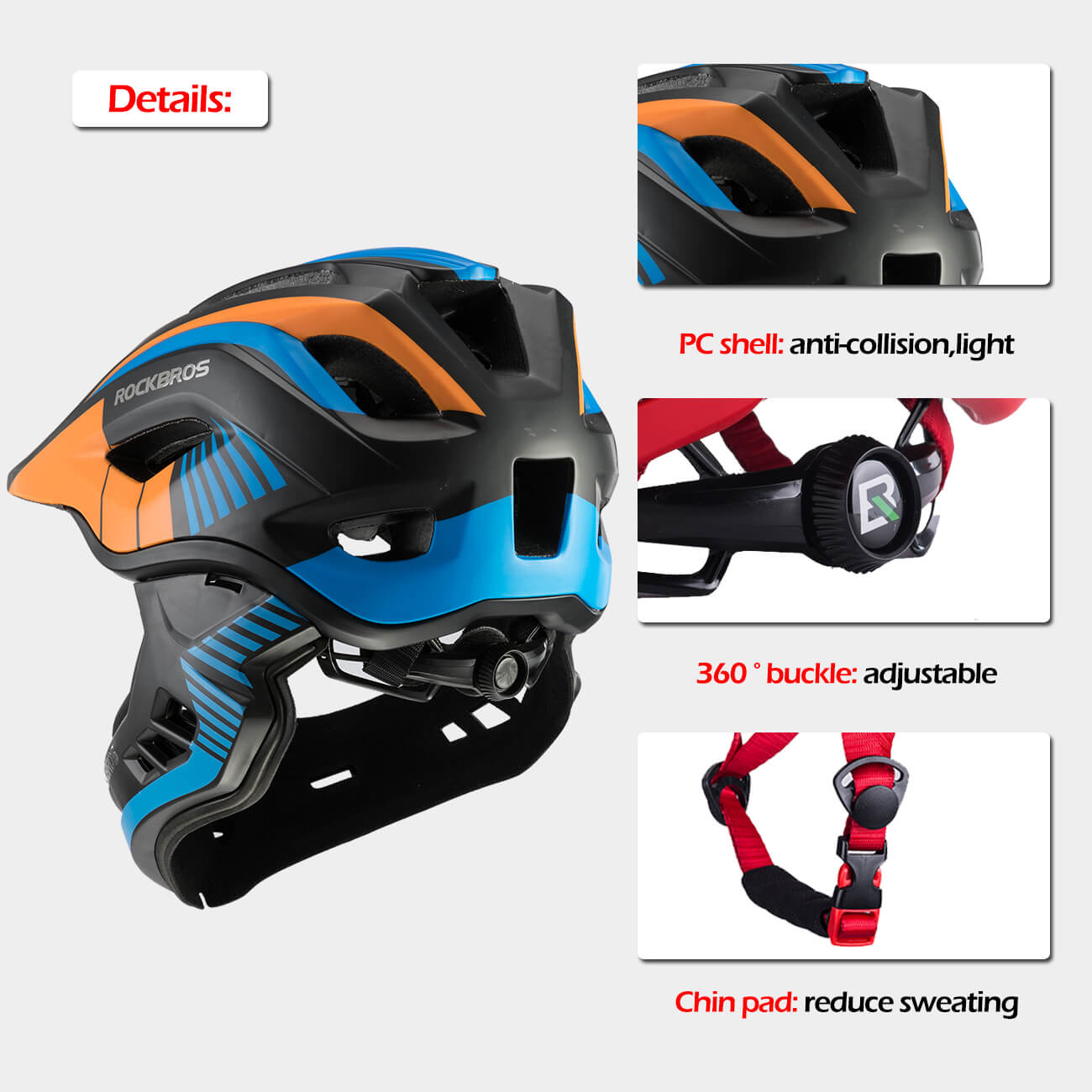Kids Bike Helmet Full Face Safety Helmet