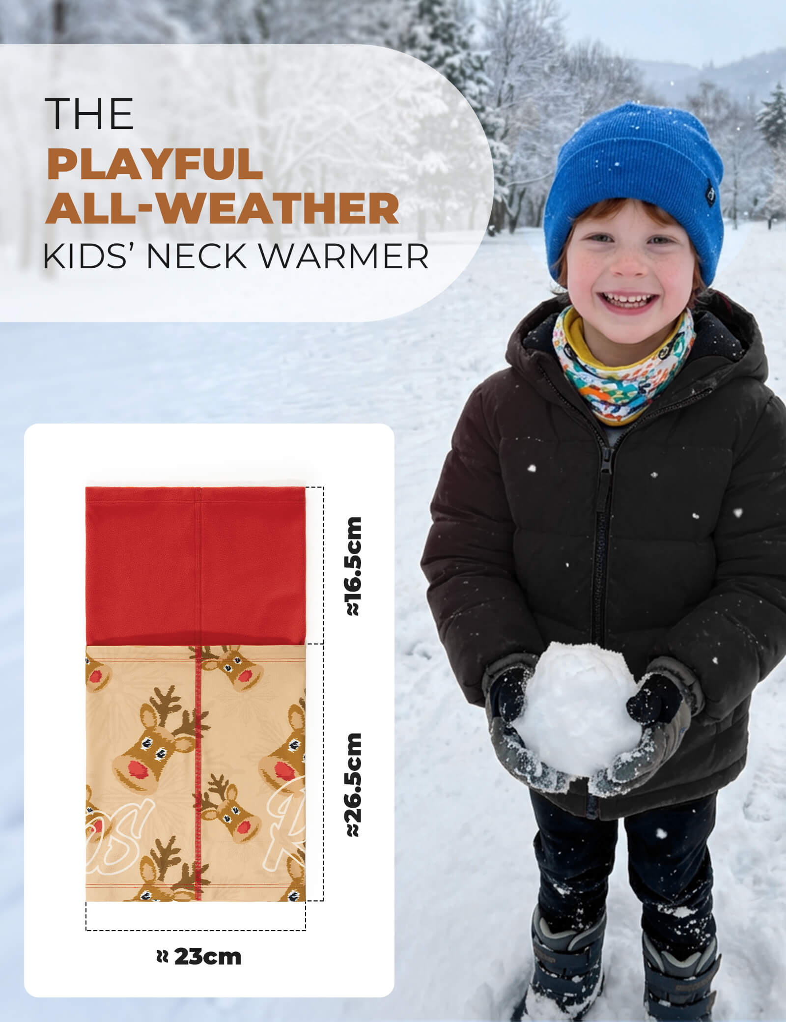 Kids Fleece Warm Face Cover & Neck Gaiter