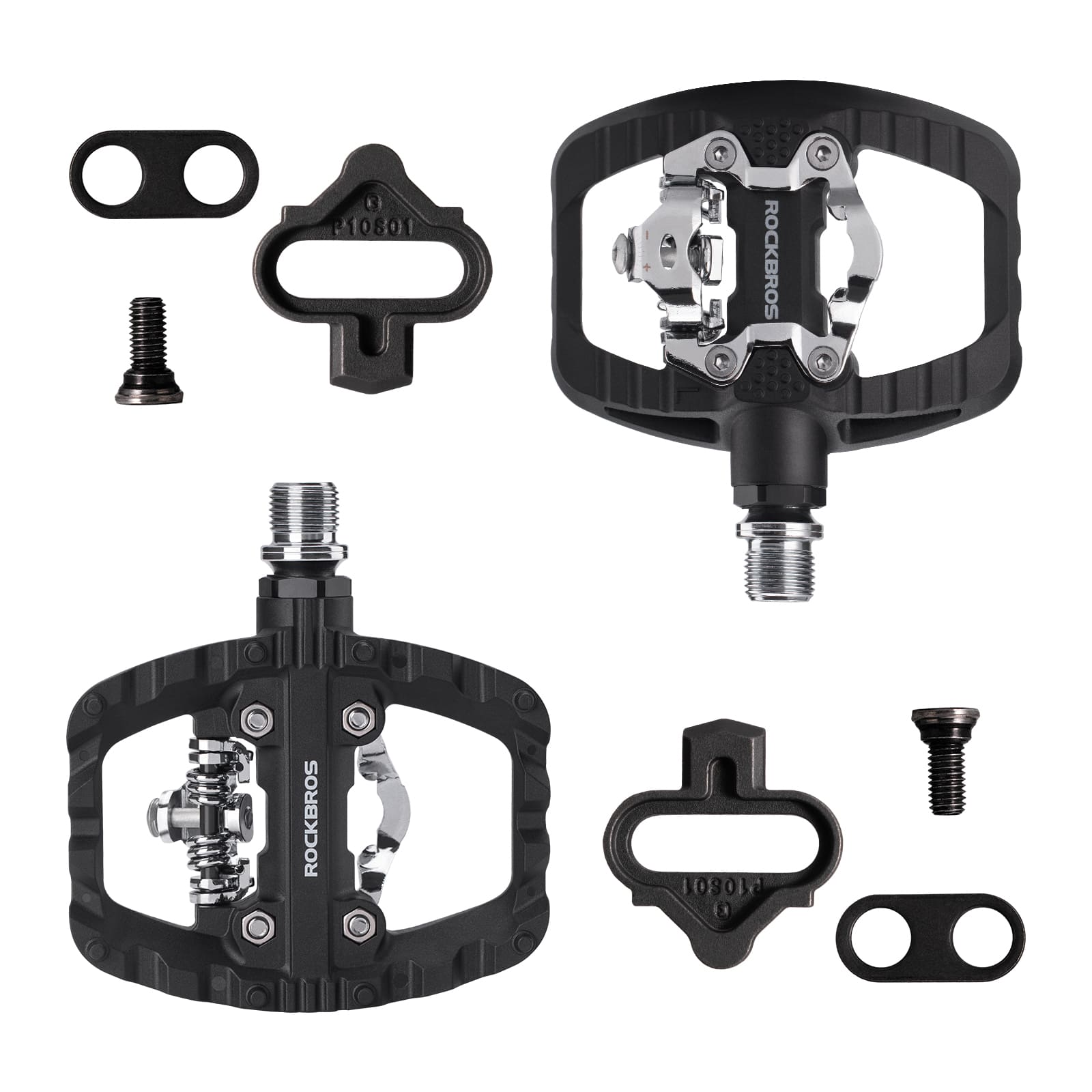 Lightweight Nylon Half-Clip Flat Bike Pedals