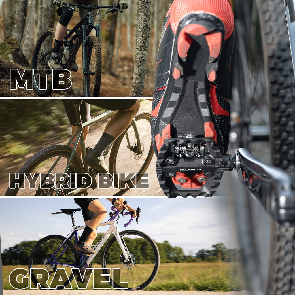 Lightweight Nylon Half-Clip Flat Bike Pedals