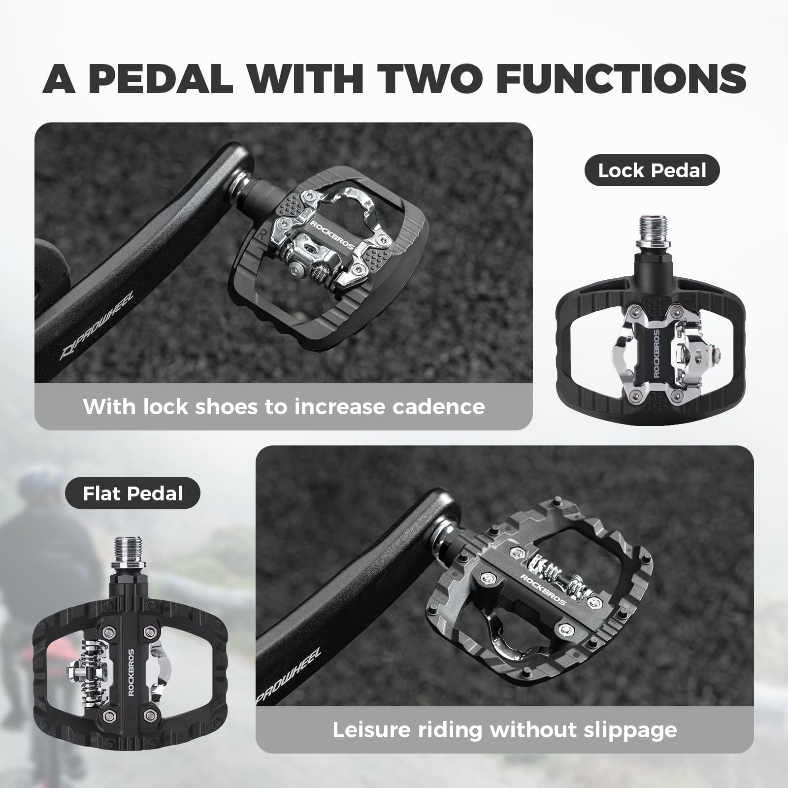 Lightweight Nylon Half-Clip Flat Bike Pedals