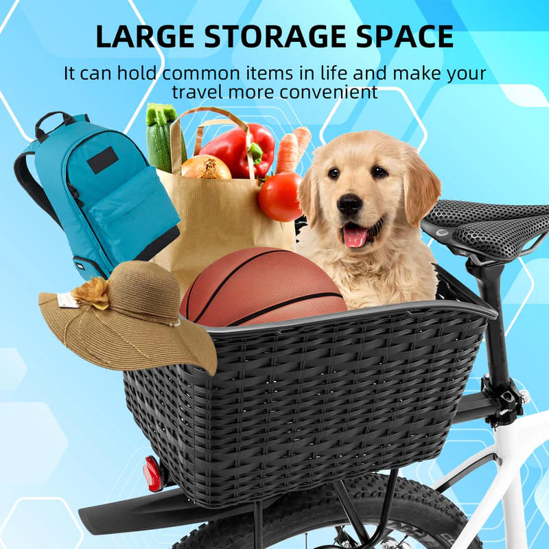 Lightweight Rear Rack Cargo Basket - 30L