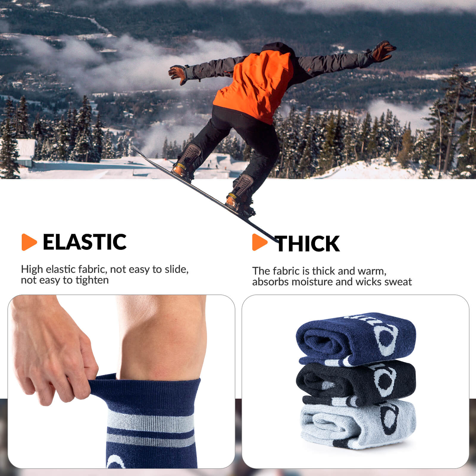 Merino Wool Ski Socks