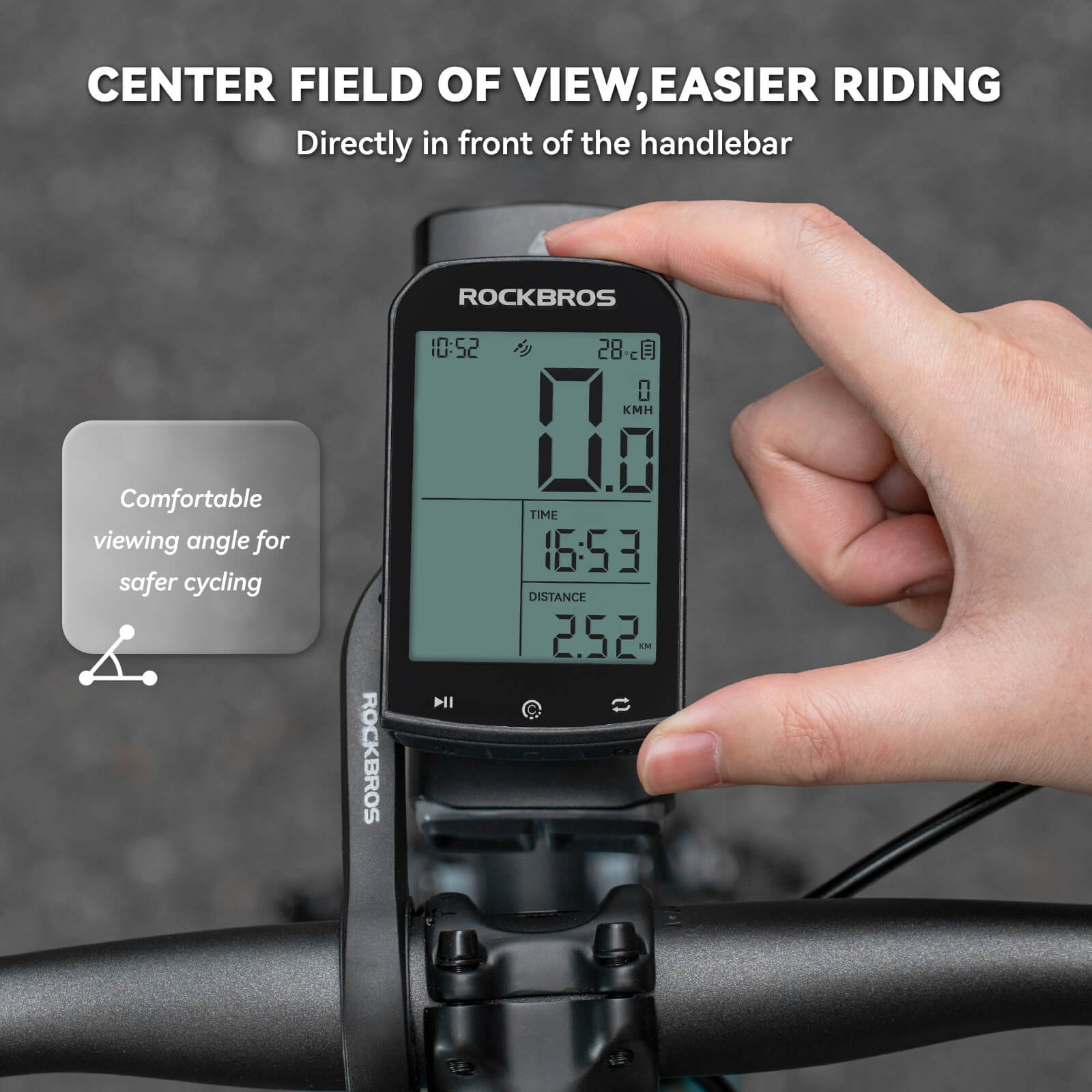 Bike Computer Mount for Round Handlebars