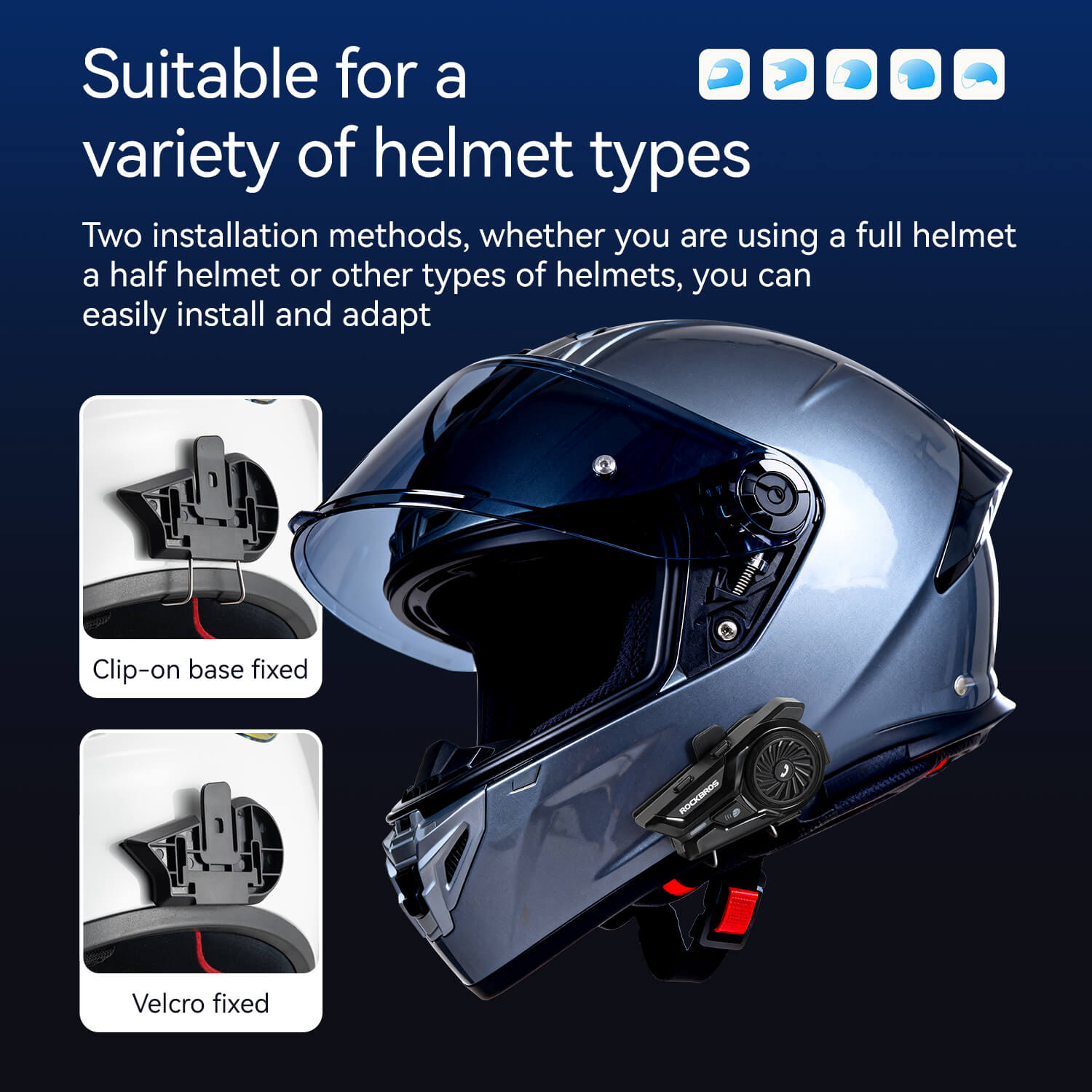 R1 Motorcycle Helmet Bluetooth Headset