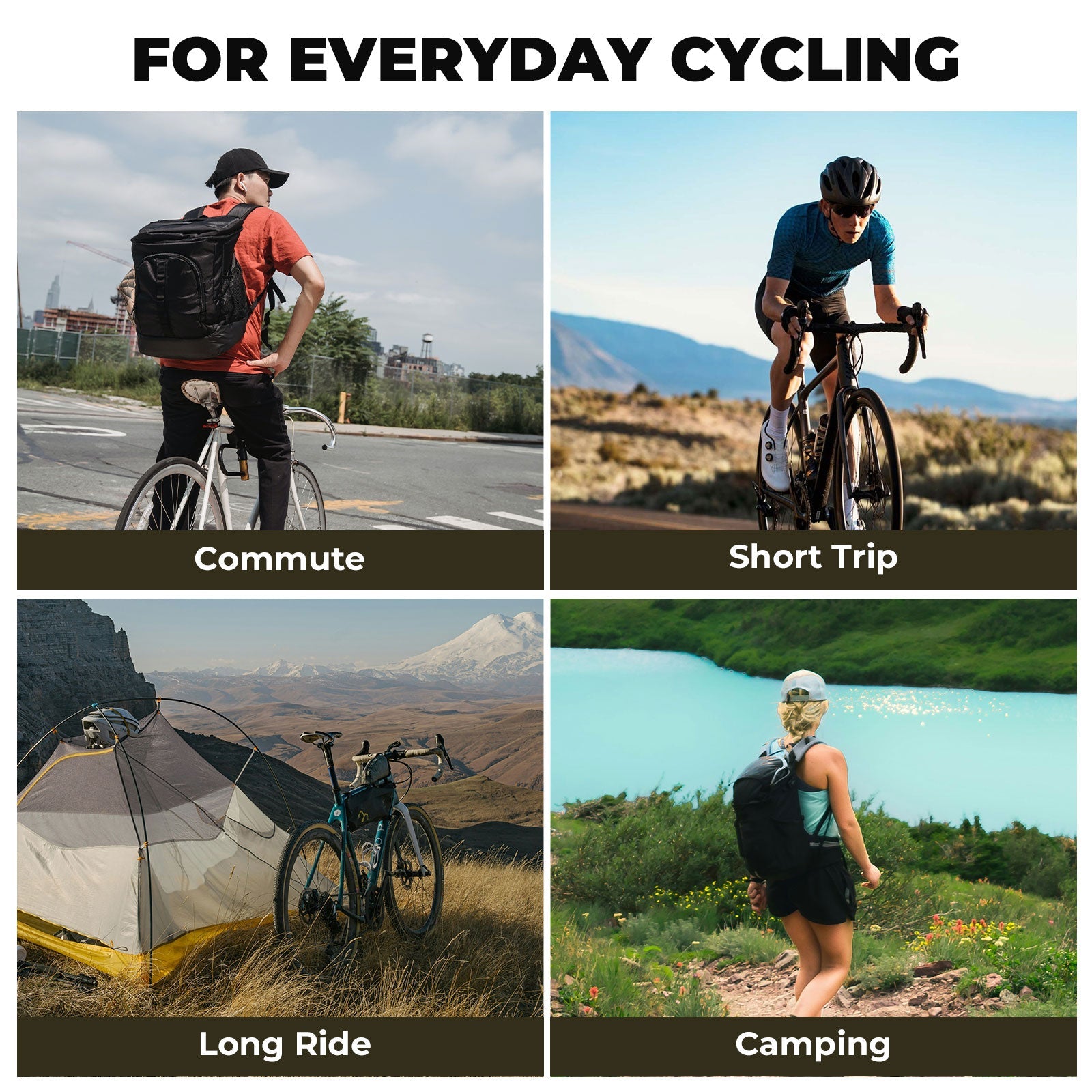 RideMate Front Fork Rack Bag - 7L
