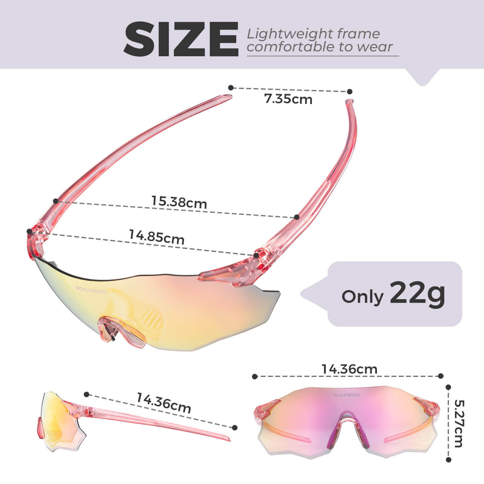 Rimless Photochromic Cycling Glasses