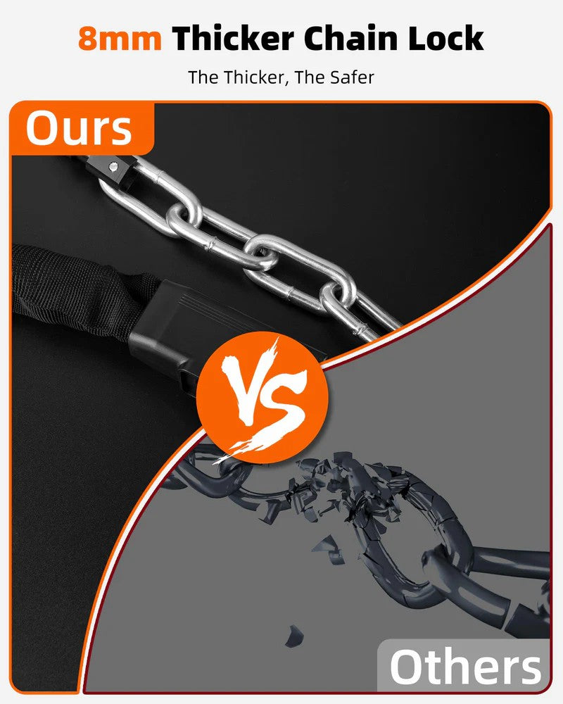 Two-ended Chain Bike Lock