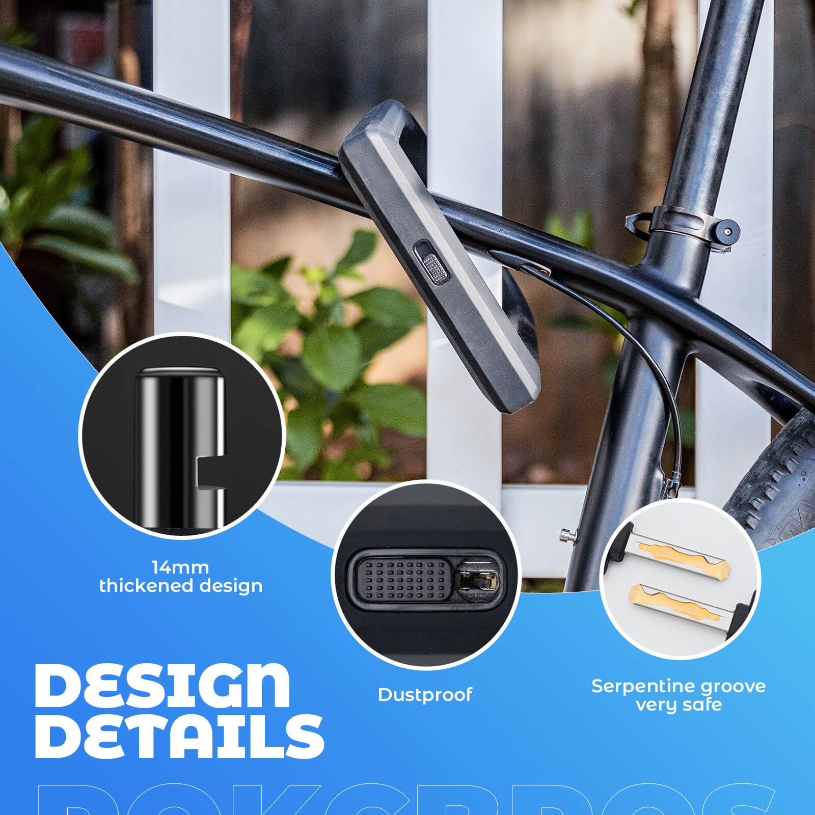 Upgraded Wide & Thick Silicone U-Lock