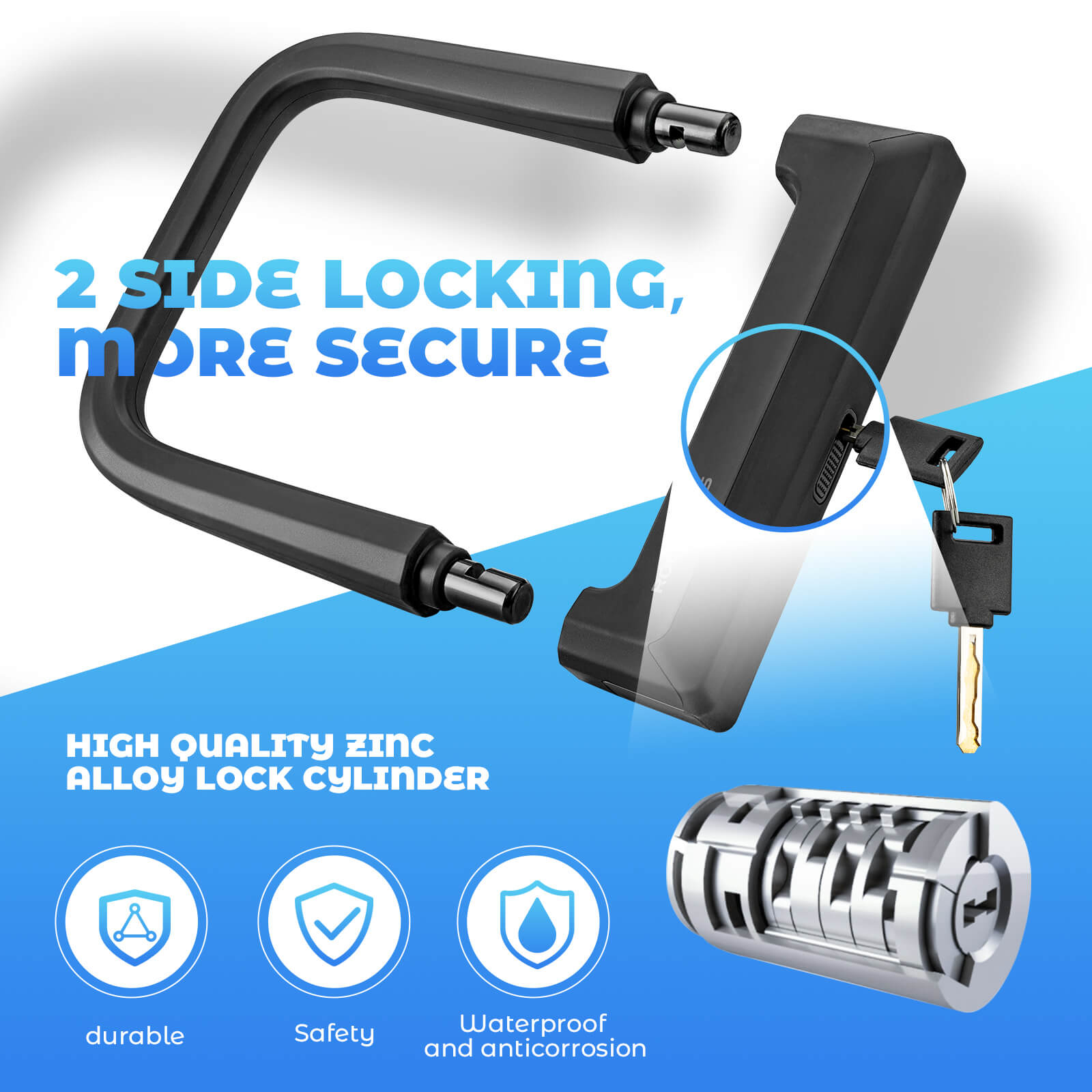 Upgraded Wide & Thick Silicone U-Lock