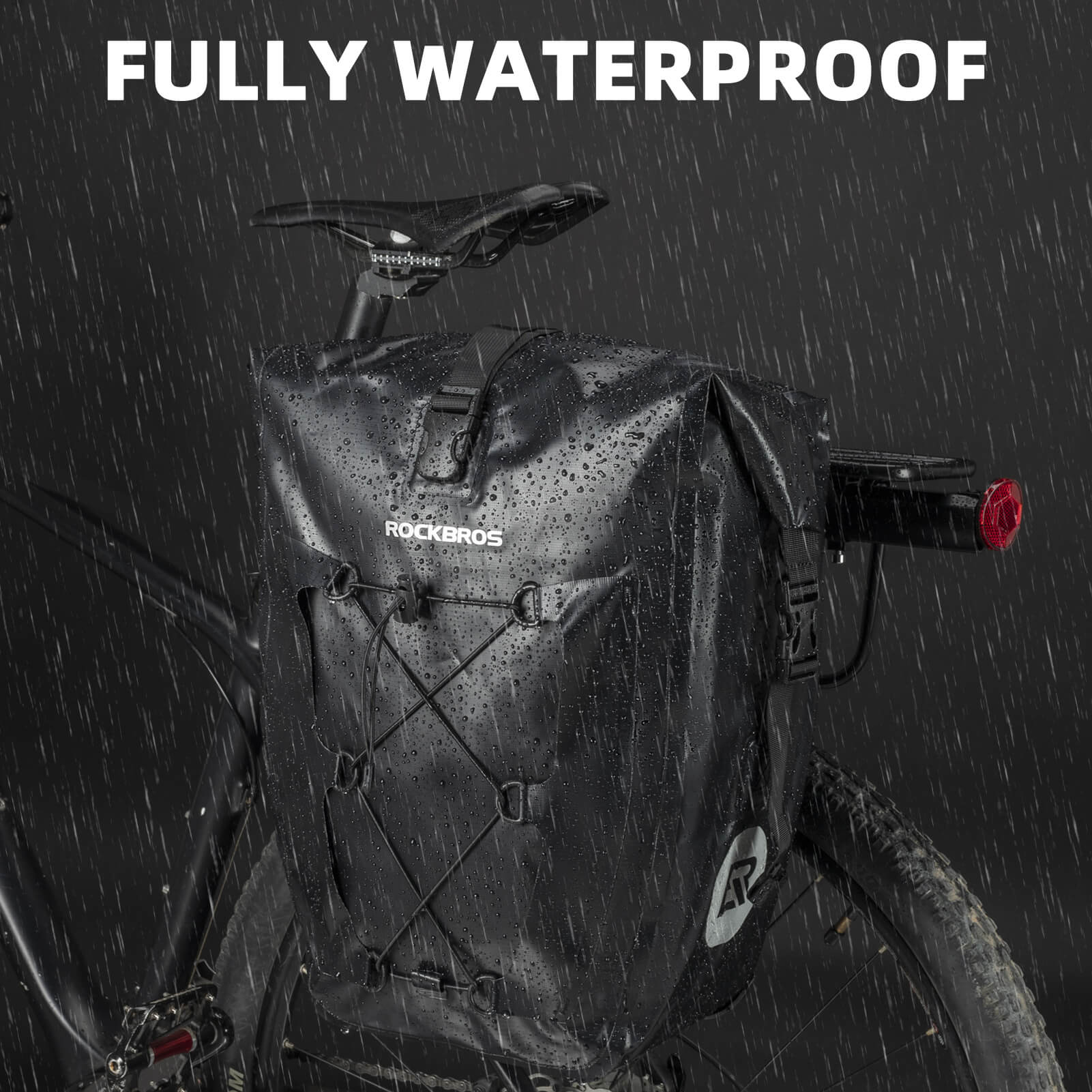 ROCKBROS Fully Waterproof Bike Pannier Large Capacity