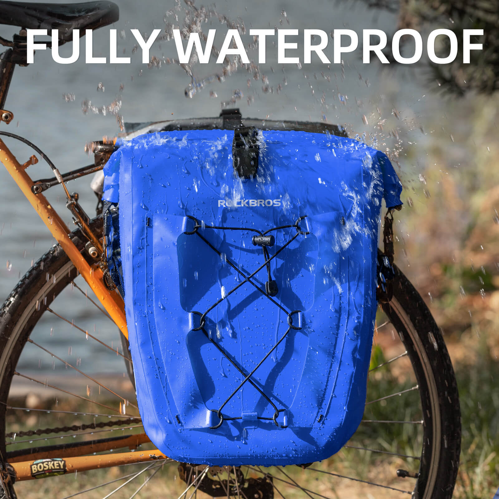 ROCKBROS Fully Waterproof Bike Pannier Large Capacity