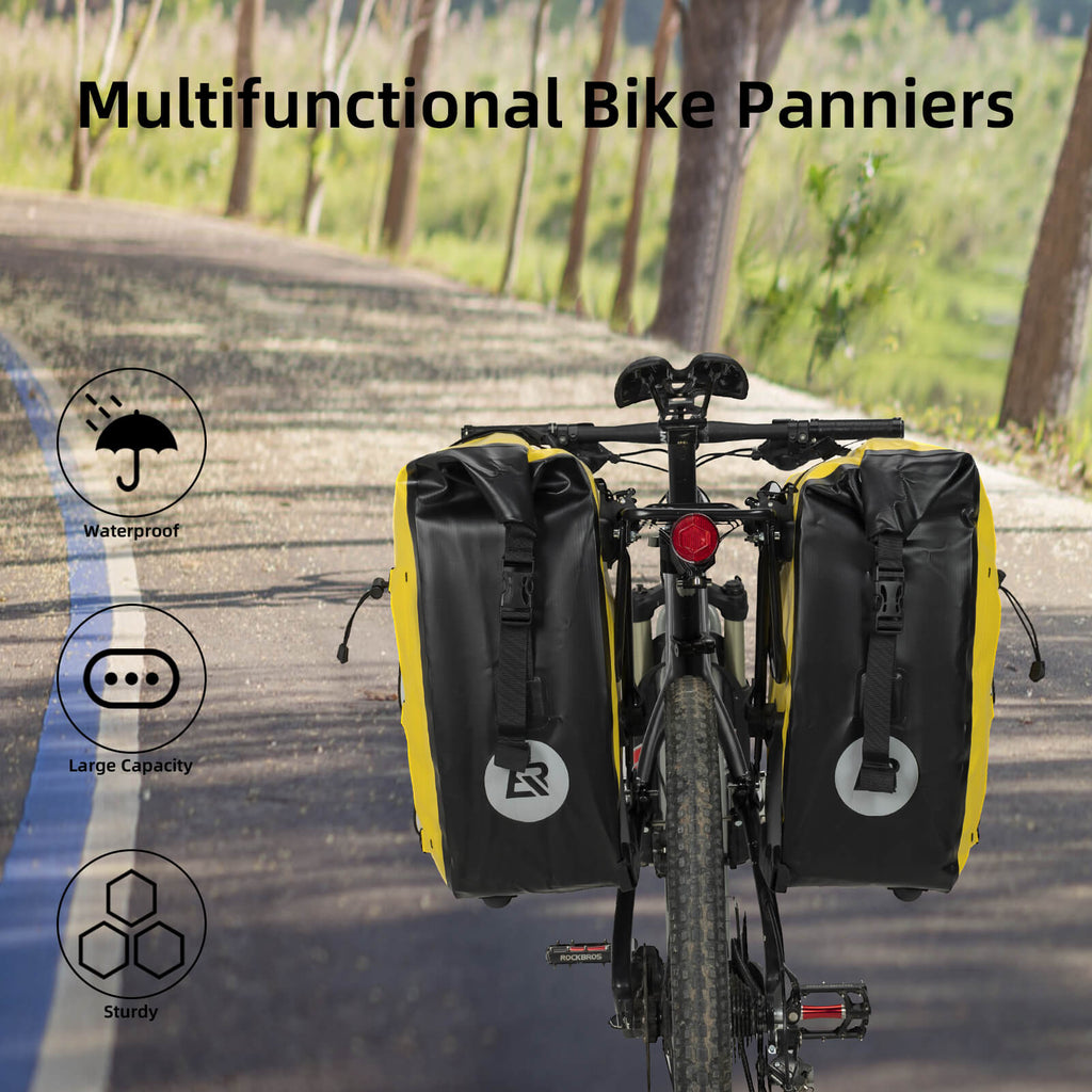 ROCKBROS Fully Waterproof Bike Pannier Large Capacity