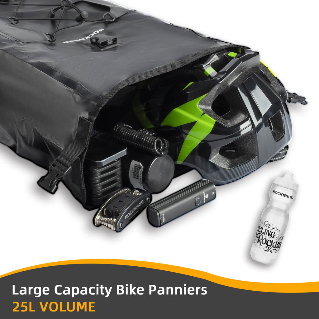 ROCKBROS Fully Waterproof Bike Pannier Large Capacity