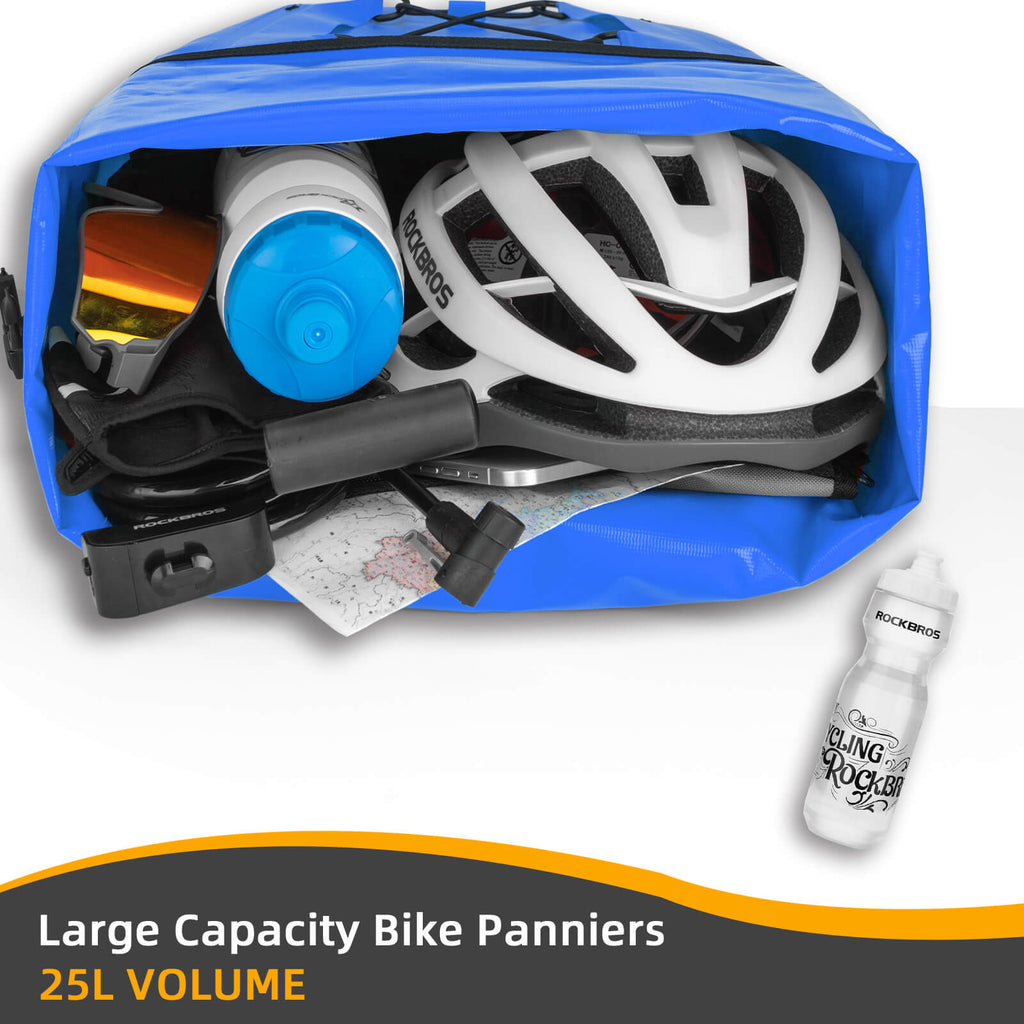 ROCKBROS Fully Waterproof Bike Pannier Large Capacity