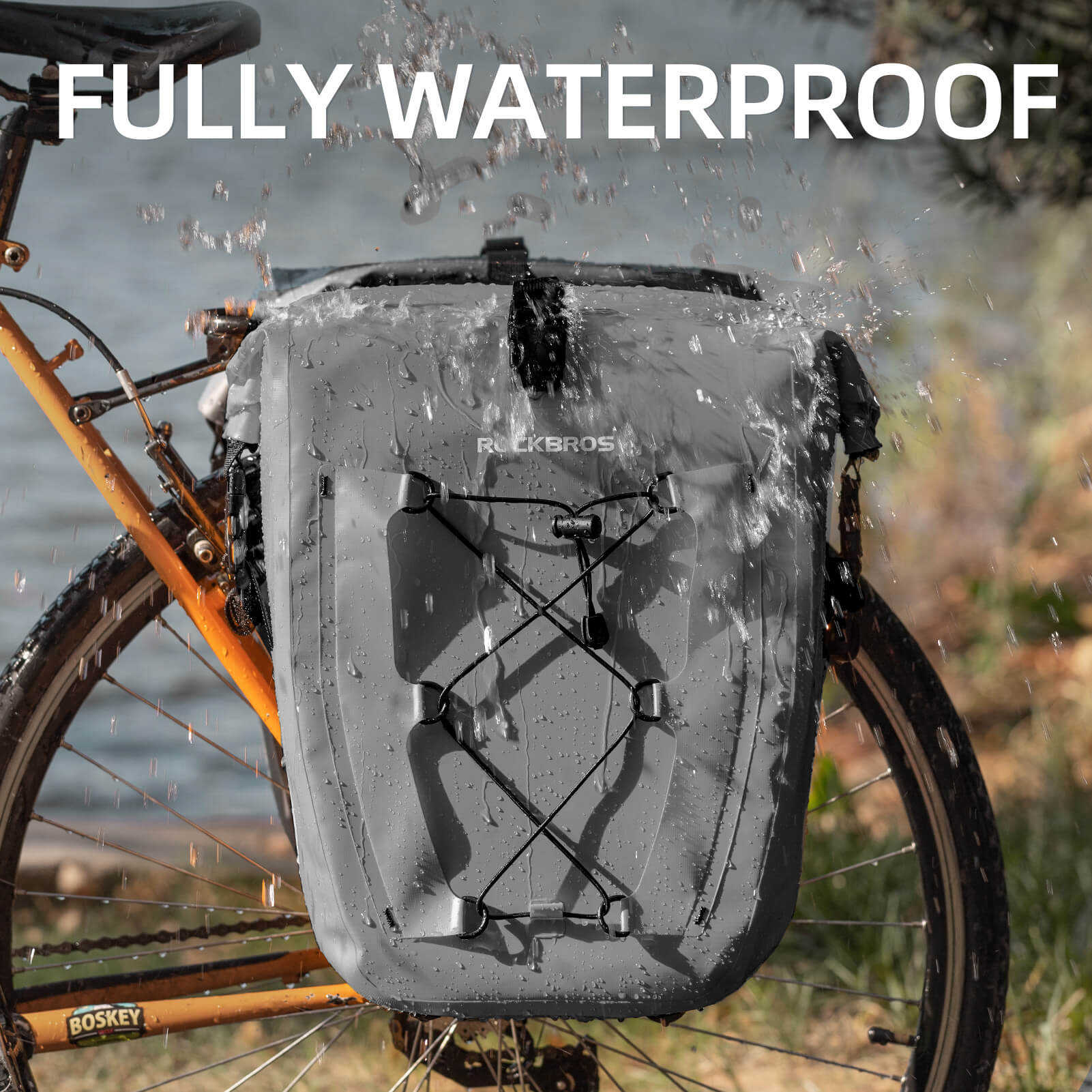 ROCKBROS Fully Waterproof Bike Pannier Large Capacity