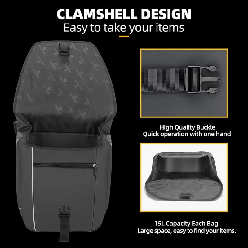 Waterproof Bike Rear Rack Pannier Bag- 30L