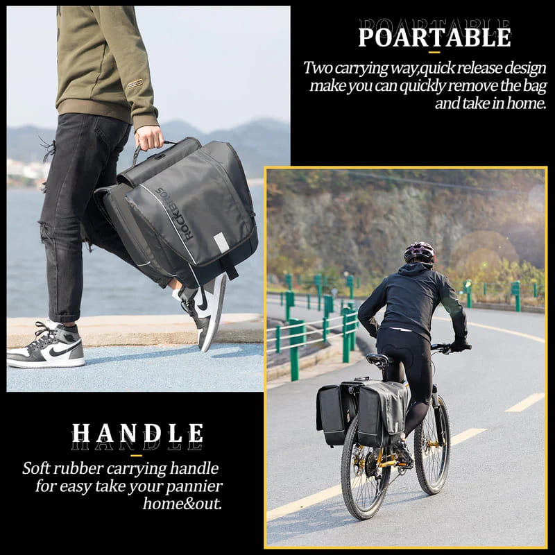 Waterproof Bike Rear Rack Pannier Bag- 30L