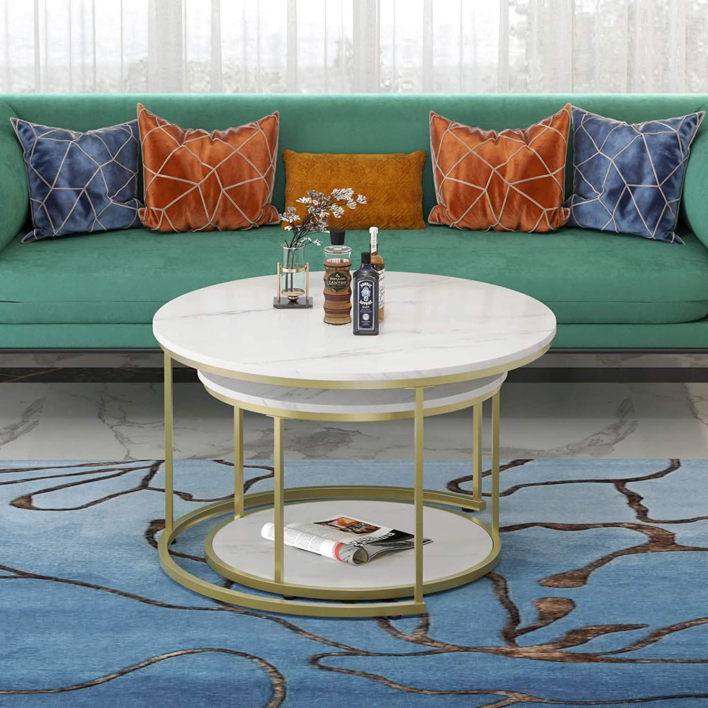 Set of 2: Modern Nesting Side Coffee Tables