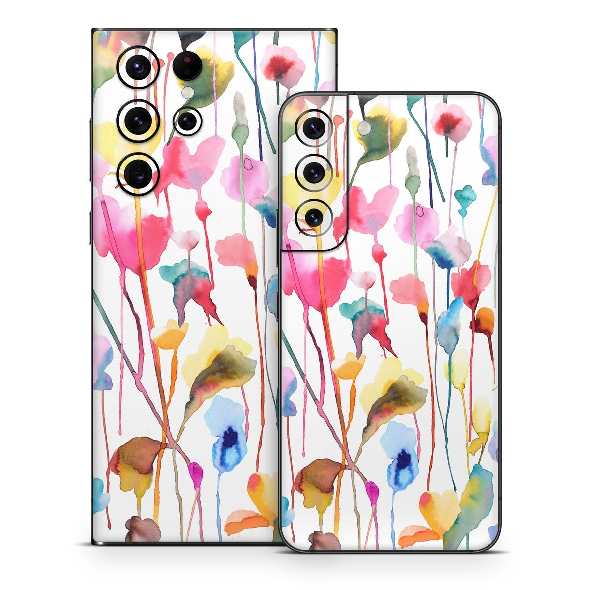 Watercolor Wild Flowers - Samsung Galaxy S22 Skin