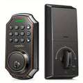 Smart Keypad Door Deadbolt Lock Set with 100-Code Keyless Entry and Anti-Peeking Password