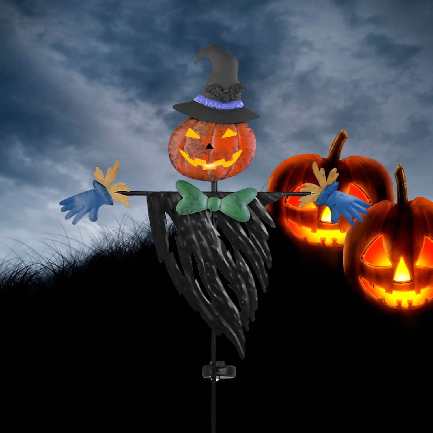 Solar Powered Scarecrow Shape Stake Light Halloween Decoration
