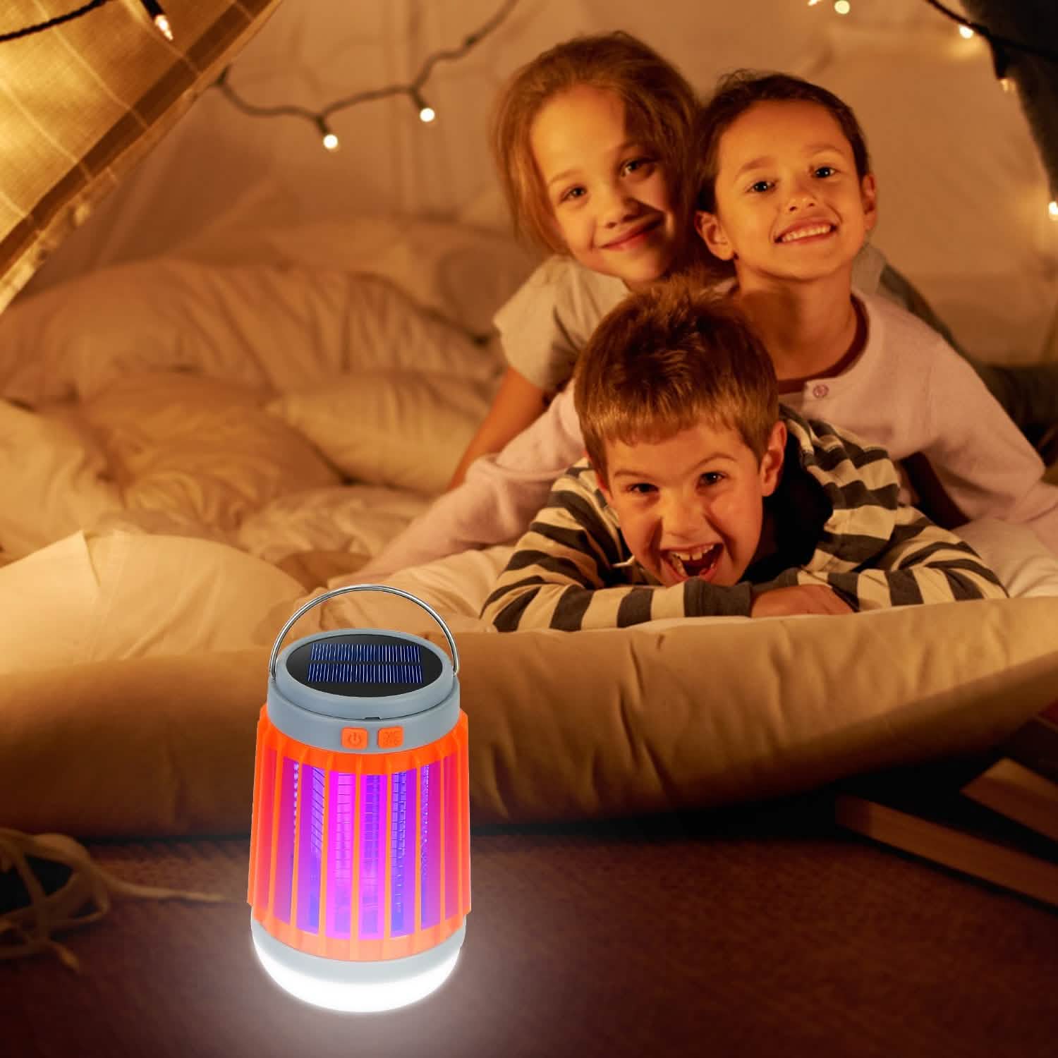 Solar USB Electric Bug Zapper with 5 Light Modes Hanging Hook