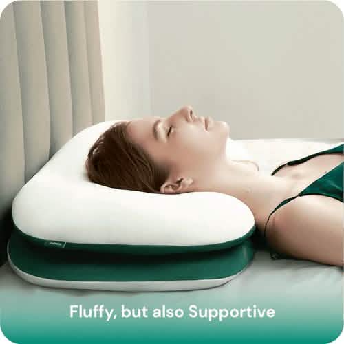 Stack Pillow with Dual Layers Balance, Adjustable Height, Suitable for All Sleeping Positions