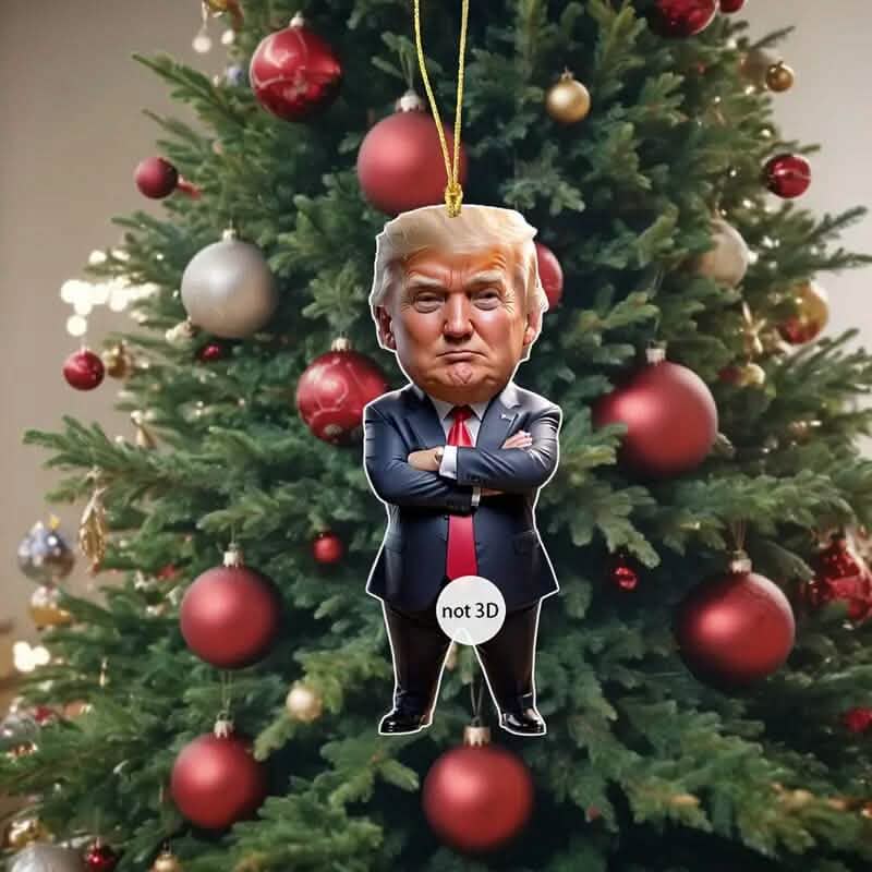 Standing Trump Acrylic Ornament Christmas Tree Hanging Decor