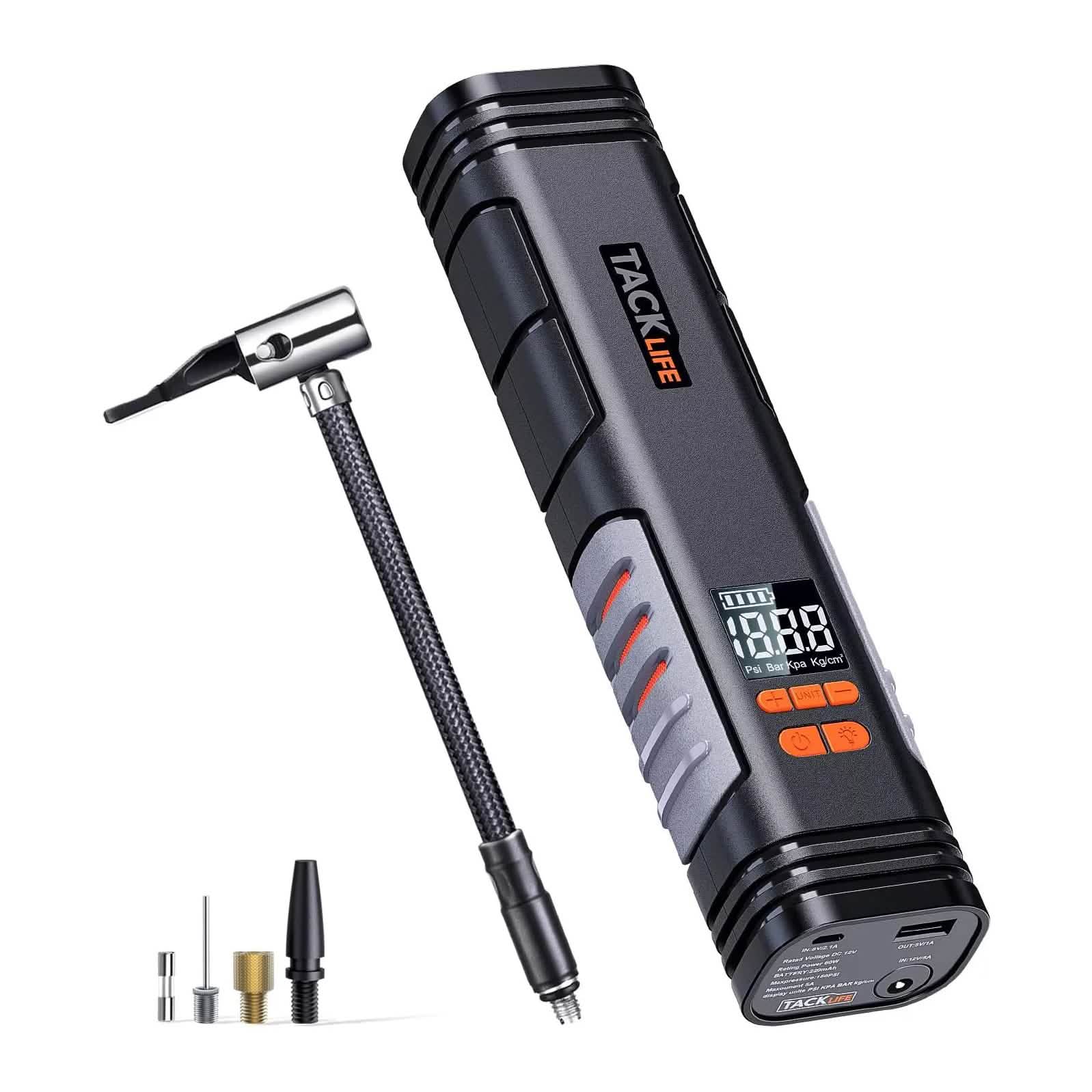 Tacklife X1 Rechargeable Cordless Tire Inflator