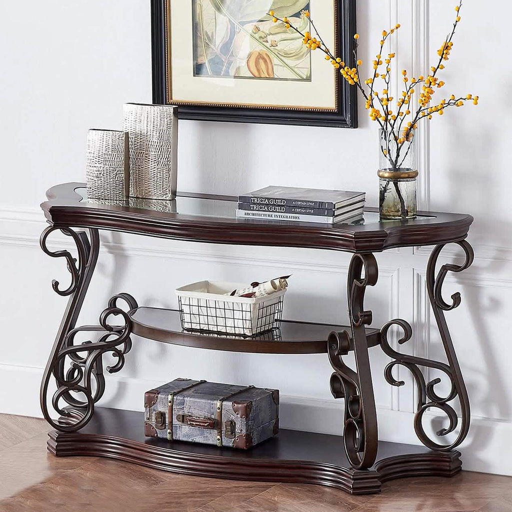Traditional Console Accent Sofa Table