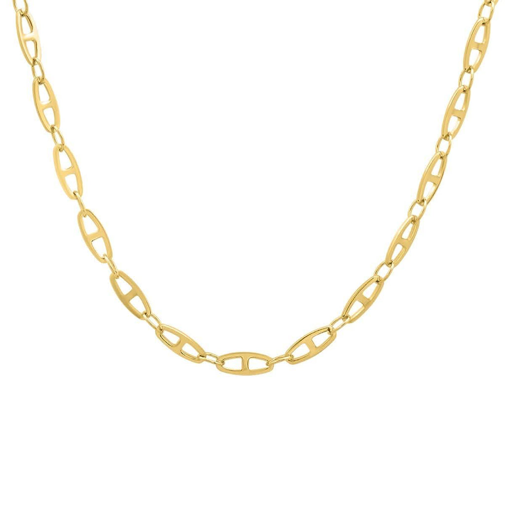Unisex Stainless Steel Mariner Link Necklace