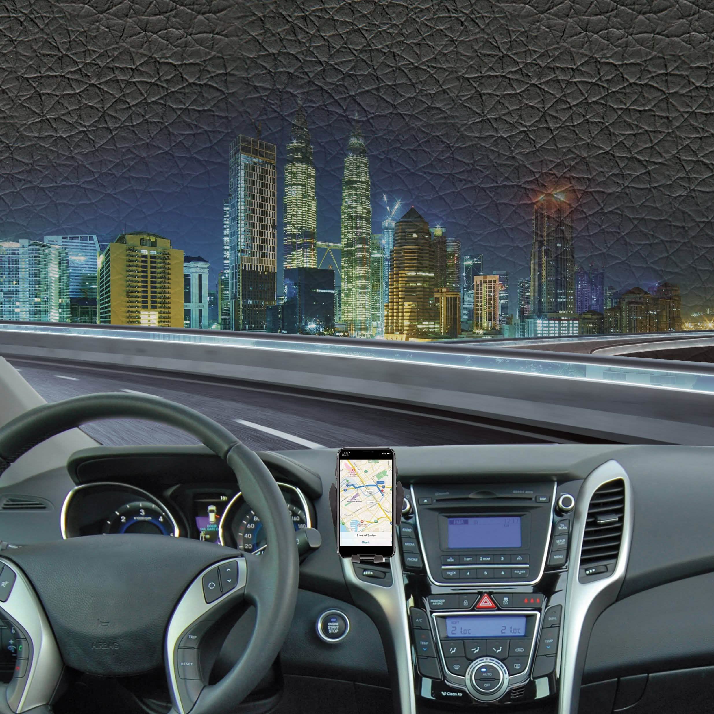 Universal Cradle Airvent Mount with Leather Accent