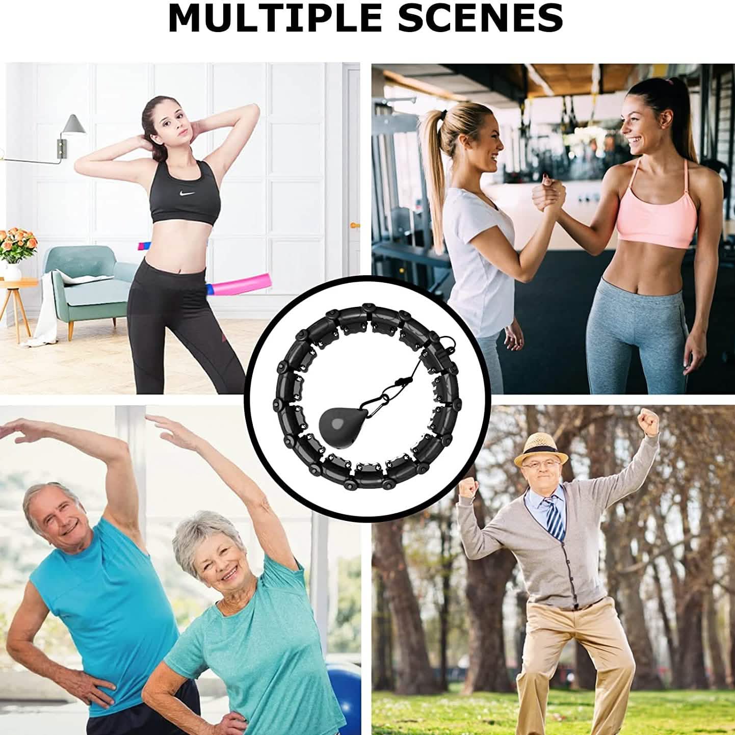Upgraded Large Size Smart Weighted Exercise Hoola Hoops