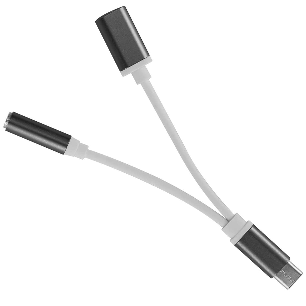 USB Type C to 3.5MM Aux Audio Charging Adapter