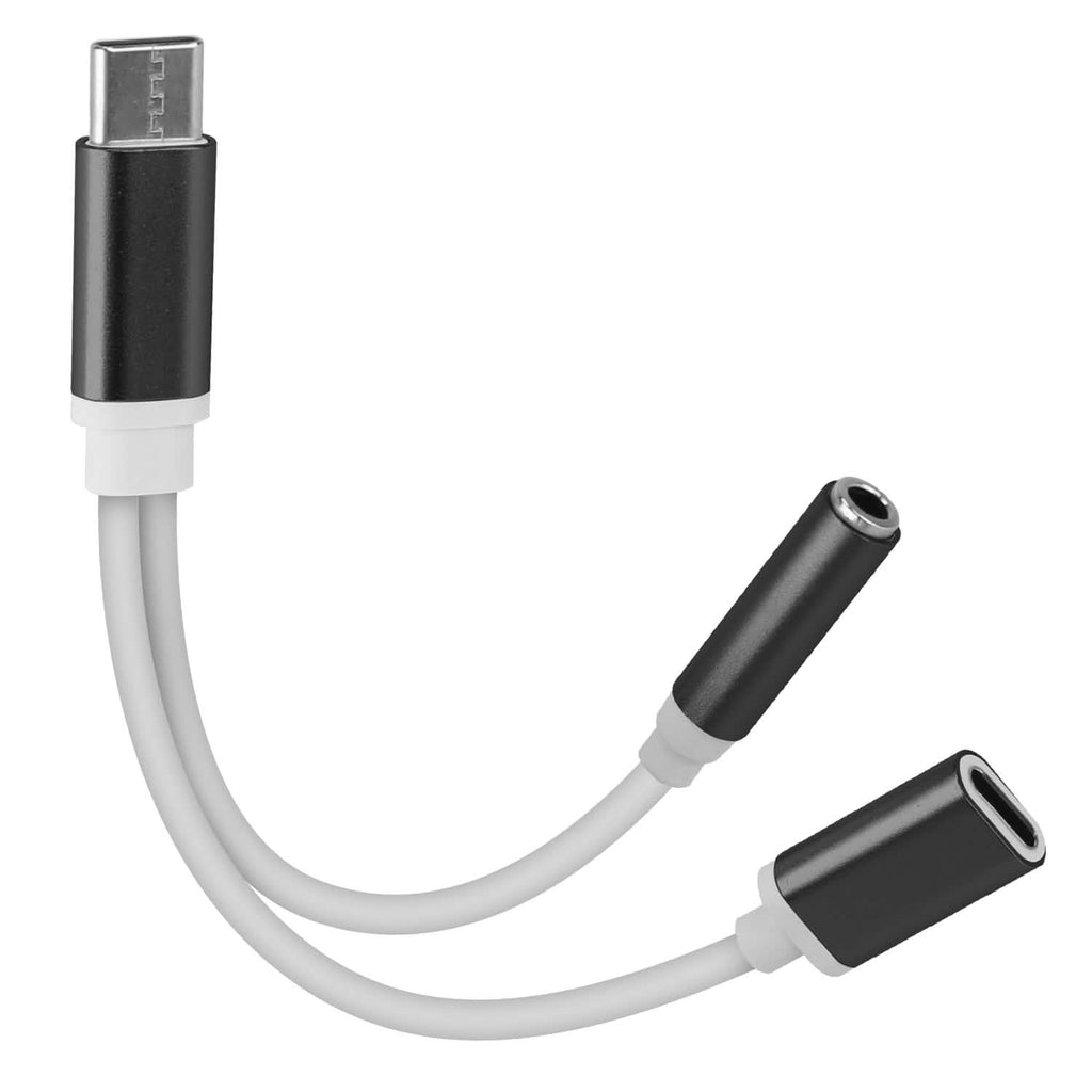 USB Type C to 3.5MM Aux Audio Charging Adapter