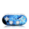 Blue Quantum Waves - Nintendo Wii Classic Controller Skin