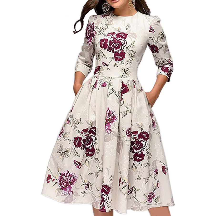Women's Floral Vintage Dress